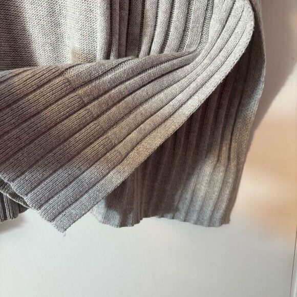 Simply Vera Vera Wang rib poncho gray sweater S/M - Picture 7 of 13